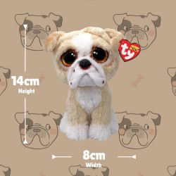 TY Beanie Boos - Pooch il Cane con Occhi Arancioni Grandi e Glitter, il Peluche con gli Occhi Grandi Scintillanti - 15 Cm - T37
