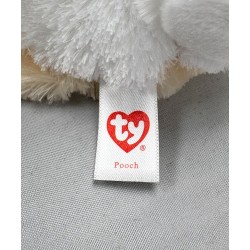 TY Beanie Boos - Pooch il Cane con Occhi Arancioni Grandi e Glitter, il Peluche con gli Occhi Grandi Scintillanti - 15 Cm - T37