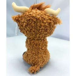 TY Beanie Boos - Alfie la Mucca con Occhi Arancioni Grandi e Glitter, il Peluche con gli Occhi Grandi Scintillanti - 15 Cm - T3