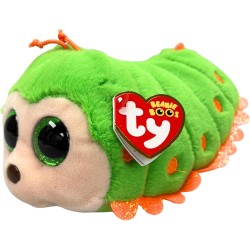 TY Beanie Boos - Pilar il Bruco con Occhi Verdi Grandi e Glitter, il Peluche con gli Occhi Grandi Scintillanti - 15 Cm - T37375