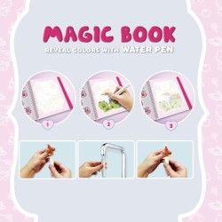 Lisciani - Hello Kitty - Libro Magico Riutilizzabile da colorare ad Acqua per Bambini dai 3 Anni in su - Giocattolo educativo c