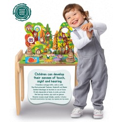 Lisciani Giochi - Montessori Legno Tavolo 1000 attivita, Cresce con Te, 113729