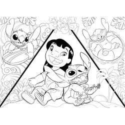 Lisciani Giochi - Disney Puzzle DF maxifloor 150 Lilo And Stitch, 105830