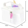 Girabrilla Puffer Unicorn Case White, 1 mini Porta Oggetti Bianco con Unicorno iridescente