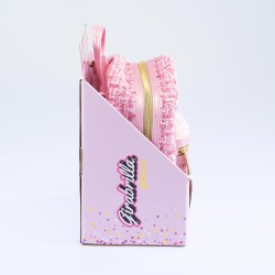 Girabrilla Tweed Backpack, Zainetto in Tessuto con Chiusura Zip e Paillettes Reversibili