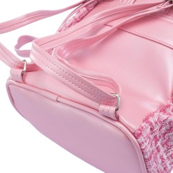 Girabrilla Tweed Backpack, Zainetto in Tessuto con Chiusura Zip e Paillettes Reversibili