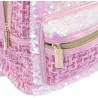 Girabrilla Tweed Backpack, Zainetto in Tessuto con Chiusura Zip e Paillettes Reversibili