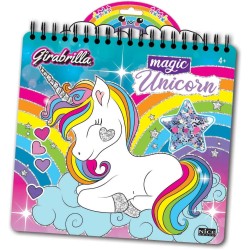 Nice Group - Girabrilla Magic Unicorn Book, Libro da Disegno con Immagini da Colorare