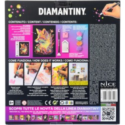 Diamantiny Level Up - QUADRO - Creative Art, Kit crea il Mosaico con i Numeri, Ragazza con Orecchino di Perla