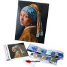 Diamantiny Level Up - QUADRO - Creative Art, Kit crea il Mosaico con i Numeri, Ragazza con Orecchino di Perla