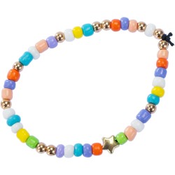 Nice Group - Perline ABC Gold Mixed, Kit da oltre 600 Perline colorate e multiformi