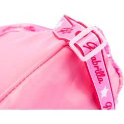 Girabrilla Heart Backpack, Zainetto Magenta con Cuore Bianco