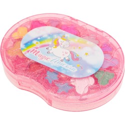 Nice Group - Magic Unicorn, 1 Travel Trousse con Trucchi, Ombretti e Lucidalabbra