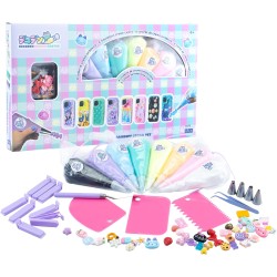 MOMOMI Nice Group Decoden Rainbow Cream Set, 1 Kit Creme Sintetiche Colori Arcobaleno