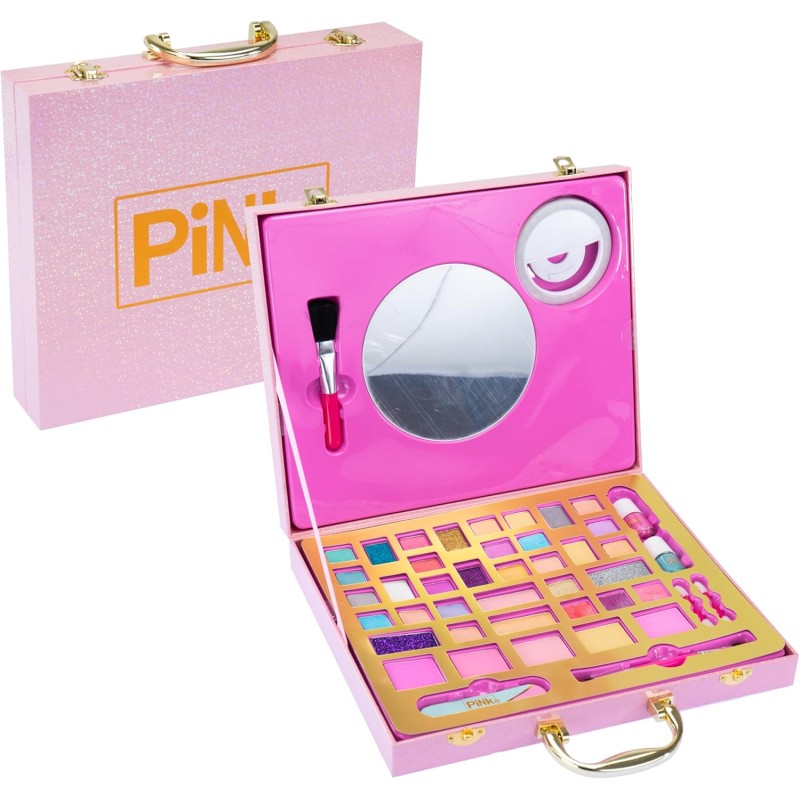 Selfie Ring Suitcase, 1 Valigetta Set Trucchi con Specchio e Anello Luminoso per Selfie