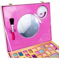 Selfie Ring Suitcase, 1 Valigetta Set Trucchi con Specchio e Anello Luminoso per Selfie
