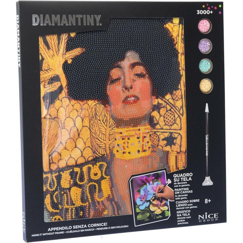 Diamantiny Level Up - QUADRO - Creative Art, Kit crea il Mosaico con i Numeri, Giuditta I