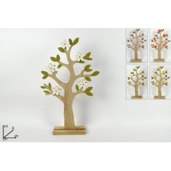 Albero in Legno con Fiori Assortito (1 pezzo, invio casuale)