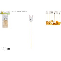 Stecchini Aperitivo Conigli, Set da 25 pezzi