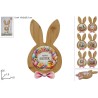 Tagliere Legno Coniglio con Decoro Ceramica, modelli assortiti, 1 pezzo