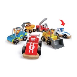 HAPE - Veicolo Legno assortito 1 pezzo- HAPE0486