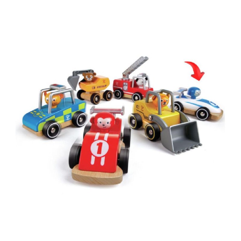 HAPE - Veicolo Legno assortito 1 pezzo- HAPE0486