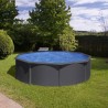 Piscina acciaio GRE Serie ANTRACITE diam. 460 h120 tonda KIT460GY