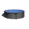 Piscina acciaio GRE Serie ANTRACITE diam. 460 h120 tonda KIT460GY