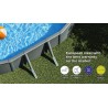 Piscina acciaio GRE Serie ANTRACITE 730x375 h120 ovale KIT730GY