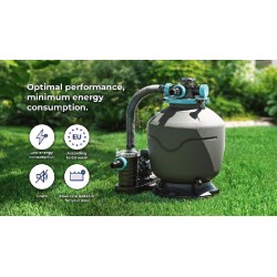 Piscina acciaio GRE Serie ANTRACITE diam. 350 h132 tonda KITPR358GY