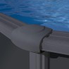 Piscina acciaio GRE Serie ANTRACITE diam. 350 h132 tonda KITPR358GY