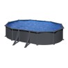 Piscina acciaio GRE Serie ANTRACITE 610x375 h 132 ovale KITPROV618GY