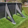 Piscina acciaio GRE Serie ANTRACITE 610x375 h 132 ovale KITPROV618GY