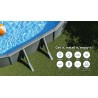 Piscina acciaio GRE Serie ANTRACITE 610x375 h 132 ovale KITPROV618GY