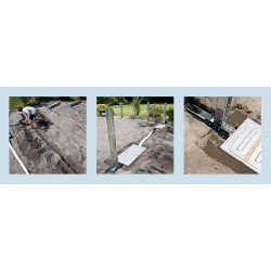 Piscina acciaio GRE Serie ANTRACITE 730x375 h 132 ovale KITPROV7388GY