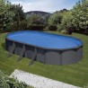 Piscina acciaio GRE Serie ANTRACITE 730x375 h 132 ovale KITPROV738GY