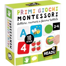 HEADU - Primi Giochi Montessori - Lettere Numeri e Forme Tattili | Giochi Educativi Montessori Bambini 2-4 Anni, Imparare Alfab