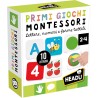 HEADU - Primi Giochi Montessori - Lettere Numeri e Forme Tattili | Giochi Educativi Montessori Bambini 2-4 Anni, Imparare Alfab