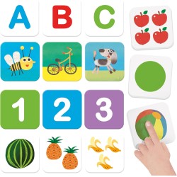HEADU - Primi Giochi Montessori - Lettere Numeri e Forme Tattili | Giochi Educativi Montessori Bambini 2-4 Anni, Imparare Alfab