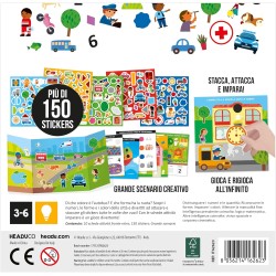 HEADU - Scuola Stickers Numeri Forme e Colori - Oltre 150 Adesivi Riutilizzabili | Impara Numeri Forme e Colori con gli Sticker