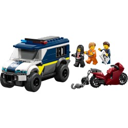 LEGO 60479 City Cellulare della Polizia Giocattolo - Kit di Modellismo con Camion con Porta della Cella Rimovibile, Moto, 3 Min