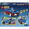 LEGO Sonic the Hedgehog: Sonic: Fulmine Supersonico - Macchina Giocattolo con Minifigure, Chaos Emerald e 3 Anelli d'Oro - 