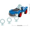 LEGO Sonic the Hedgehog: Sonic: Fulmine Supersonico - Macchina Giocattolo con Minifigure, Chaos Emerald e 3 Anelli d'Oro - 