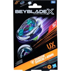 Hasbro Beyblade X, Set Starter Pack, Shadow Shinobi 1-80MN UX con trottola e Lanciatore