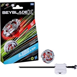 Hasbro Beyblade X, Set Starter Pack, Scarlet Garuda 4-70TP BX con trottola e Lanciatore