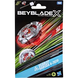 Hasbro Beyblade X, Set Starter Pack, Scarlet Garuda 4-70TP BX con trottola e Lanciatore