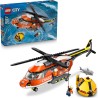 LEGO 60503 City Coast Guard Helicopter Toy - Emergency Vehicle Model Kit w/Sliding Doors, Winch, 4 Minifigures & Shark Figure -