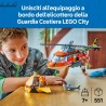LEGO 60503 City Coast Guard Helicopter Toy - Emergency Vehicle Model Kit w/Sliding Doors, Winch, 4 Minifigures & Shark Figure -