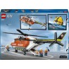 LEGO 60503 City Coast Guard Helicopter Toy - Emergency Vehicle Model Kit w/Sliding Doors, Winch, 4 Minifigures & Shark Figure -