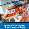 LEGO 60503 City Coast Guard Helicopter Toy - Emergency Vehicle Model Kit w/Sliding Doors, Winch, 4 Minifigures & Shark Figure -